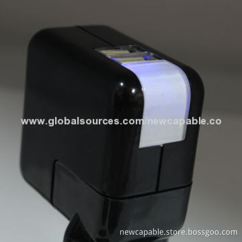 USB Wall Charger with Night Light, Sized 53 x 49 x 28mm